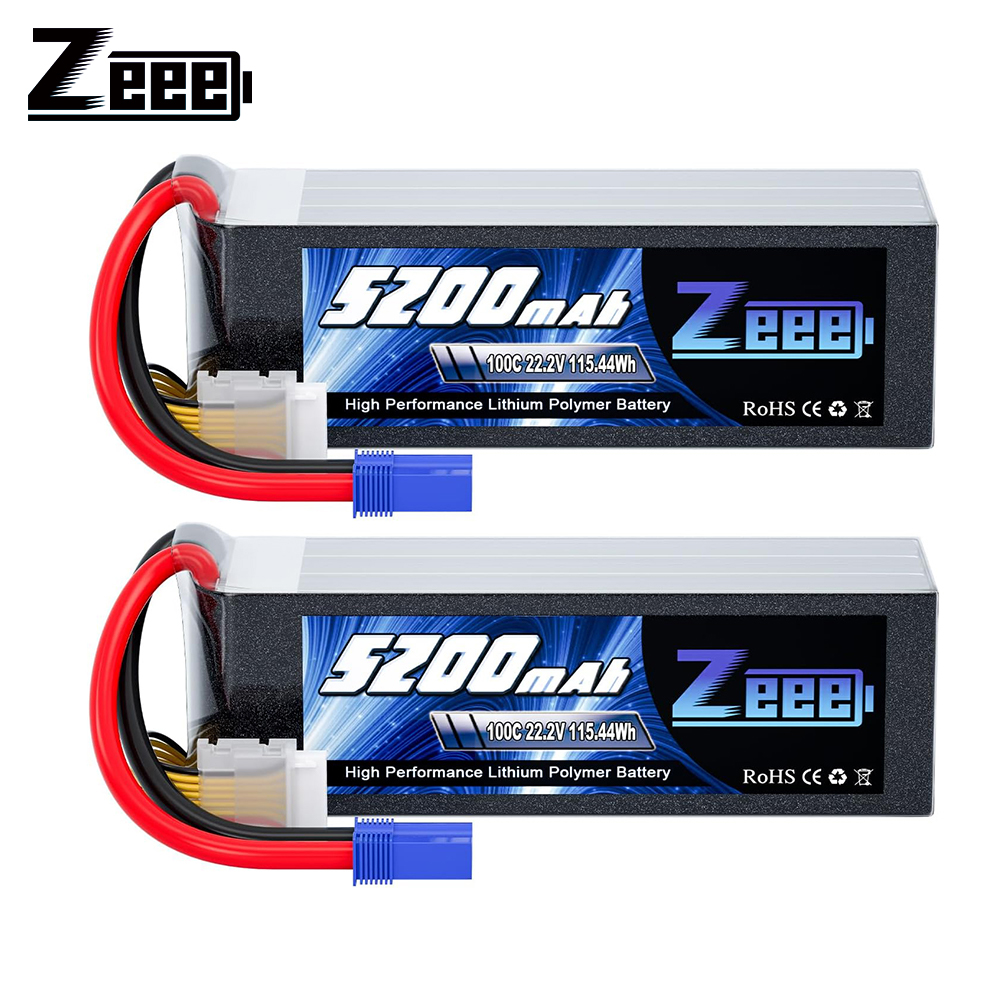 6S Lipo Battery 22.2V 5000Mah - Zeee 6S 5200mAh Lipo Batterij 22.2V