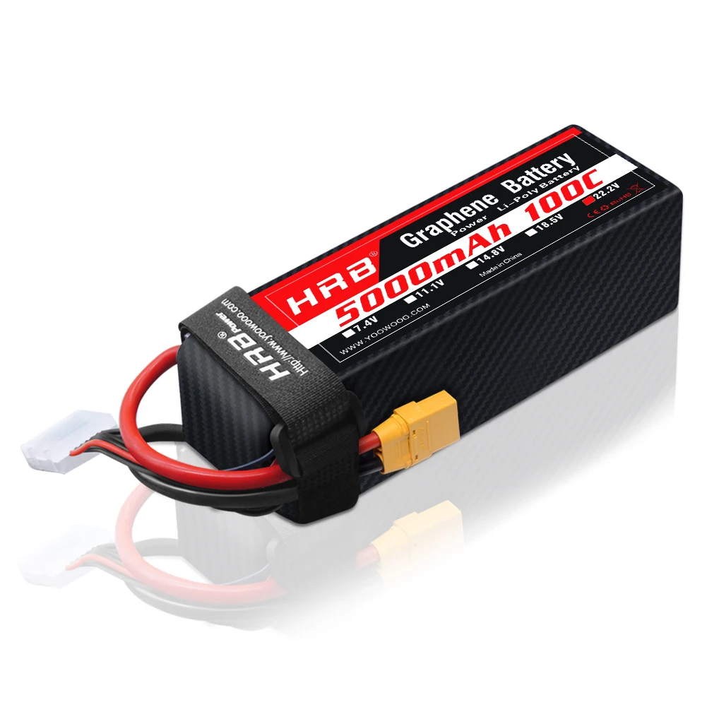 1PC HRB 22.2V Grafeen Batterij - 6S Lipo Battery 22.2V 5000Mah recensie en prijs